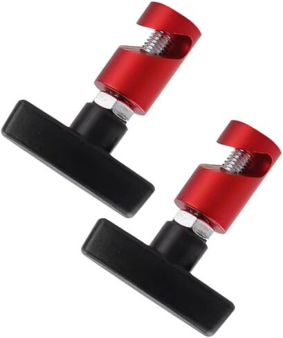 2 PCS Hood Lifting Strut Clamps, Aluminum Alloy Hood Prop Rod Tool, Multi-purpose Lift Support Rod Retainer Clamps, Universal for Most Cars, Trucks, SUVs (Red) in Saudi Arabia
