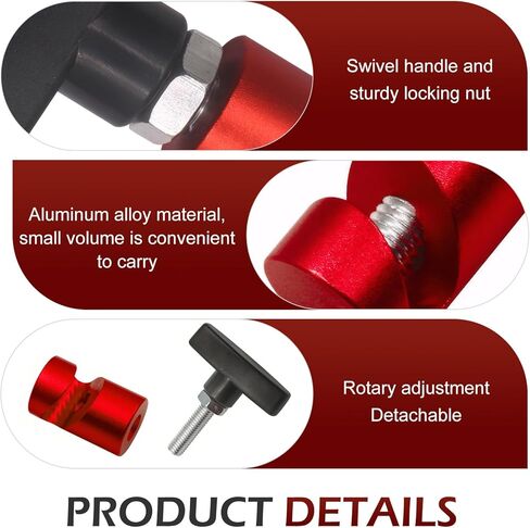 2 PCS Hood Lifting Strut Clamps, Aluminum Alloy Hood Prop Rod Tool, Multi-purpose Lift Support Rod Retainer Clamps, Universal for Most Cars, Trucks, SUVs (Red) in Saudi Arabia