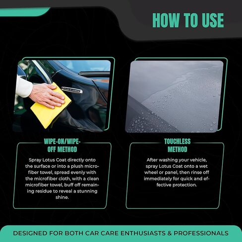 Oberk Lotus Coat SiO₂ Spray Sealant – High Gloss Spray for Cars – Touchless or Wipe-On – Protects Paint, Wheels & Glass – Safe for Coatings – Easy Car Wax Alternative (16 oz) in Saudi Arabia