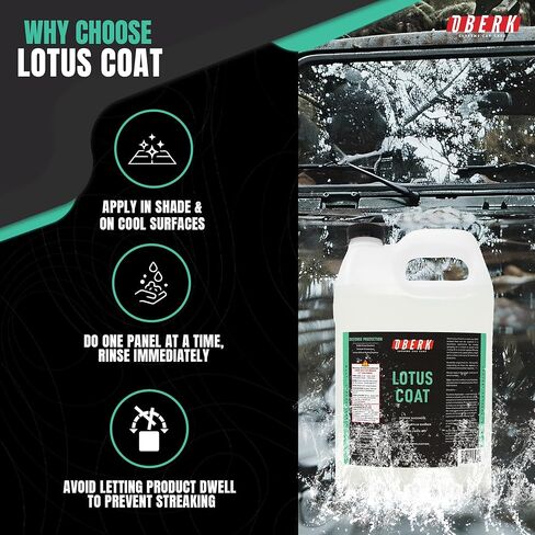 Oberk Lotus Coat SiO₂ Spray Sealant – High Gloss Spray for Cars – Touchless or Wipe-On – Protects Paint, Wheels & Glass – Safe for Coatings – Easy Car Wax Alternative (16 oz) in Saudi Arabia