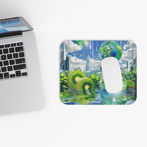 لوحة ماوس Frutiger Aero، مستطيلة مقاس 9 × 8 بوصة، جمالية الكمبيوتر الرجعية الحنين Y2K، هدية على طراز 2000، شكل مستطيل لجميع أحجام المكاتب (كهف سمكة المهرج) in Kuwait