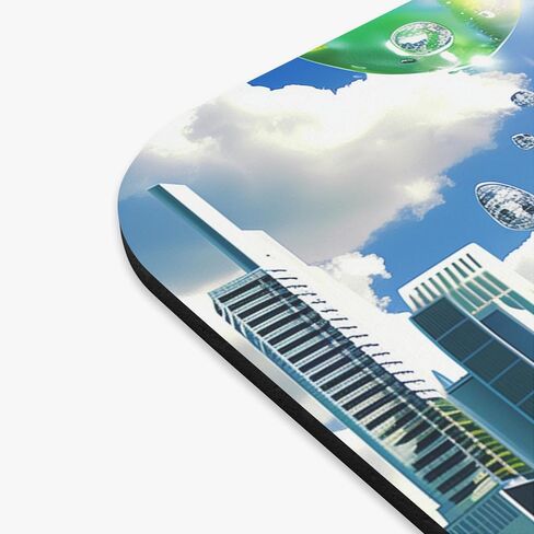 لوحة ماوس Frutiger Aero، مستطيلة مقاس 9 × 8 بوصة، جمالية الكمبيوتر الرجعية الحنين Y2K، هدية على طراز 2000، شكل مستطيل لجميع أحجام المكاتب (كهف سمكة المهرج) in Kuwait