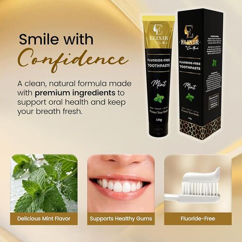 Fluoride Free Brightening Natural Toothpaste Mint Adult 5.3 oz (150g) by Cocó March in Saudi Arabia