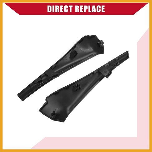 66895-4CL0A / Front Left Right/Windshield Wiper Side Cowl Extension Trim for Nissan Rogue 2014-2019 / Durable/Plastic / 1 Set/Black Replacement in Saudi Arabia