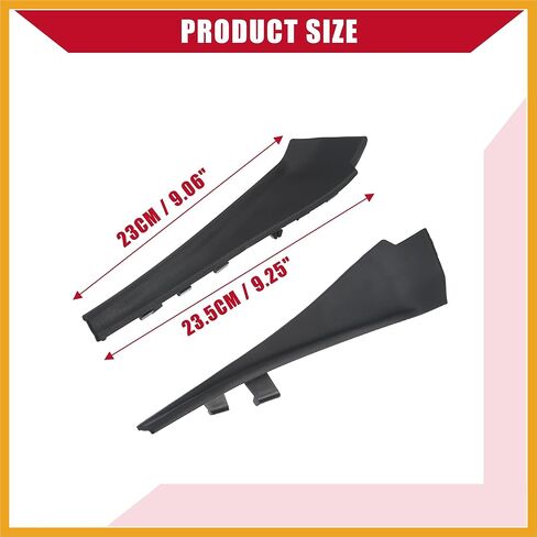 66895-4CL0A / Front Left Right/Windshield Wiper Side Cowl Extension Trim for Nissan Rogue 2014-2019 / Durable/Plastic / 1 Set/Black Replacement in Saudi Arabia