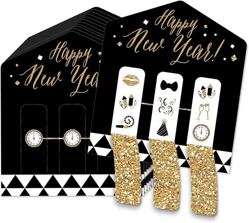 Big Dot of Happiness New Year’s Eve - Gold - New Years Eve Party Game Pickle Cards - Pull Tabs 3-in-a-Row - Set of 12 in Saudi Arabia