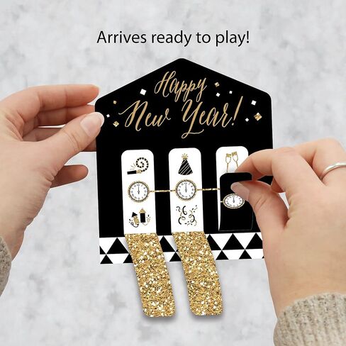 Big Dot of Happiness New Year’s Eve - Gold - New Years Eve Party Game Pickle Cards - Pull Tabs 3-in-a-Row - Set of 12 in Saudi Arabia