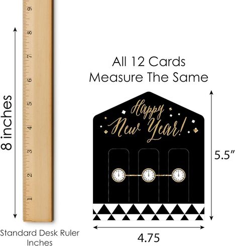 Big Dot of Happiness New Year’s Eve - Gold - New Years Eve Party Game Pickle Cards - Pull Tabs 3-in-a-Row - Set of 12 in Saudi Arabia