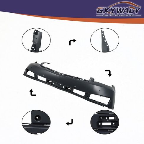 GXYWADY Front Bumper Cover Replacement for Tahoe Suburban 2015 2016 2017 2018 2019 2020 with Parking Sensor Holes Replacement for GM1000974 in Saudi Arabia