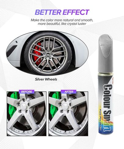 Car Touch Up Paint,Car Accessories Rim Paint,Rim Repair Kit,Auto Scratch Remover Pen,Quick and Easy Wheel Scratch Repair Kit,Used to Repair Scratches,Surface Damage on Wheels (Black) in Saudi Arabia