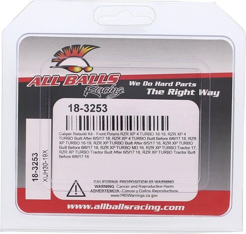 All Balls Racing 18-3253 Caliper Rebuild Kit Compatible with/Replacement For Polaris General XP 4 1000 EPS Deluxe 2020-2022, General XP 4 1000 EPS Factory Custom Edition 2021, RZR Turbo Pro XP 2020 in Saudi Arabia