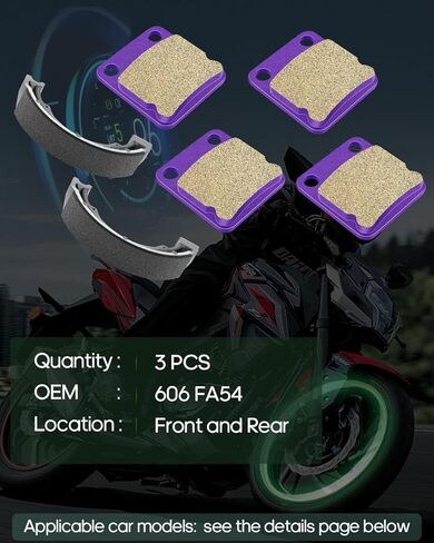 SCITOO Semi-metallic asbestos-free Brake Shoes and Brake Pads Fit for 02 03 04 05 06 07 for Suzuki 400 in Saudi Arabia