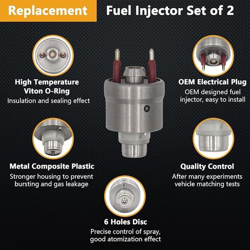 Set of 2 Fuel Injectors for Chevrolet C1500 C2500 C3500 Blazer Tahoe & GMC Yukon C1500 C2500 C3500 & Isuzu NPR & Buick Roadmaster & Cadillac Brougham V8 5.7L 1988-1995 OE# 17111864 17112494 in Saudi Arabia