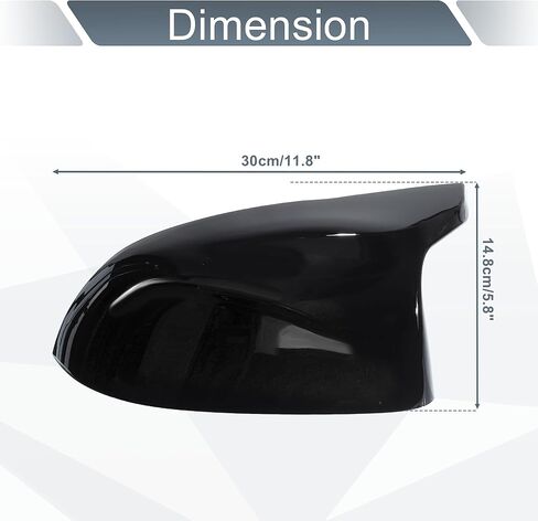 Motoforti Pair Left Right Side View Mirror Cover Caps Replacement for BMW X5 F15 X6 F16 X3 F25 LCI X4 F26 2014-2018 Door Wing Mirror Cap Gloss Black in Saudi Arabia