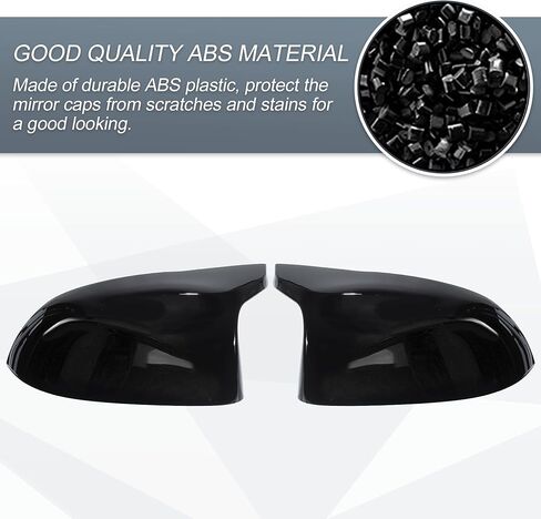 Motoforti Pair Left Right Side View Mirror Cover Caps Replacement for BMW X5 F15 X6 F16 X3 F25 LCI X4 F26 2014-2018 Door Wing Mirror Cap Gloss Black in Saudi Arabia