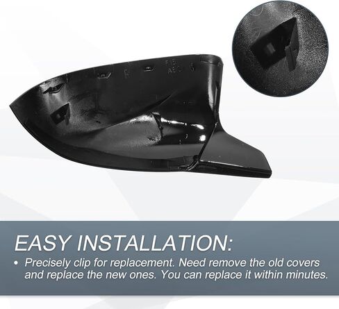 Motoforti Pair Left Right Side View Mirror Cover Caps Replacement for BMW X5 F15 X6 F16 X3 F25 LCI X4 F26 2014-2018 Door Wing Mirror Cap Gloss Black in Saudi Arabia
