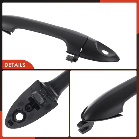 مقبض باب خارجي للسائق الأمامي أو جانب الراكب ممتاز مع فتحة مفتاح متوافق مع Ford Focus 2000-2007 وMazda Tribute 2001-2006، أسود أملس، استبدال # 2T2Z-7822404 in Kuwait