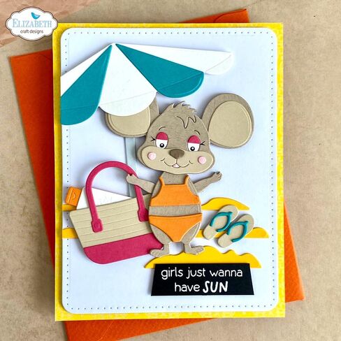 مجموعة قوالب إليزابيث كرافت - فأر كبير - قطع معدنية - 23 قطعة - مثالية لصناعة البطاقات وسجلات القصاصات والحرف الورقية الإبداعية - مستلزمات الحرف والختم in Kuwait