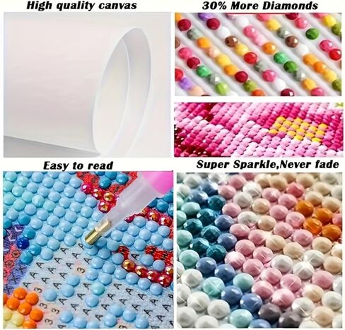 Cat Diamond Painting Kits for Adults, Sleeping Cat Diamond Art Dots 5D Full Drill DIY Gem Art Wall Decor for Home Office 11.8x11.8in in Saudi Arabia