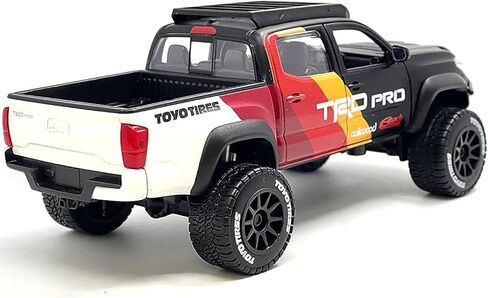 2023 TRD PRO شاحنة بيك اب للطرق الوعرة باللون الأسود غير اللامع مع رسومات وسلسلة سقف 1/27 Diecast Model Car 32458MBK in Saudi Arabia