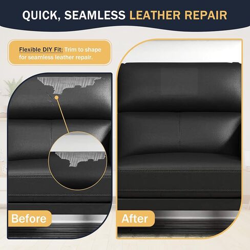 Self Adhesive Leather Repair Patch, 6 Piece 7.87x11 Inch Waterproof Leather Couch Patch Kit for Furniture Sofas, Car Seats, Chairs, Easy Peel & Stick, Cut to Size (Dark Brown) in Saudi Arabia