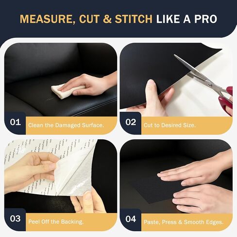 Self Adhesive Leather Repair Patch, 6 Piece 7.87x11 Inch Waterproof Leather Couch Patch Kit for Furniture Sofas, Car Seats, Chairs, Easy Peel & Stick, Cut to Size (Dark Brown) in Saudi Arabia
