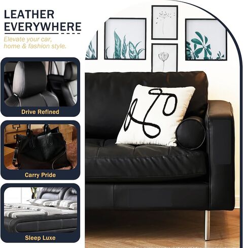 Self Adhesive Leather Repair Patch, 6 Piece 7.87x11 Inch Waterproof Leather Couch Patch Kit for Furniture Sofas, Car Seats, Chairs, Easy Peel & Stick, Cut to Size (Dark Brown) in Saudi Arabia