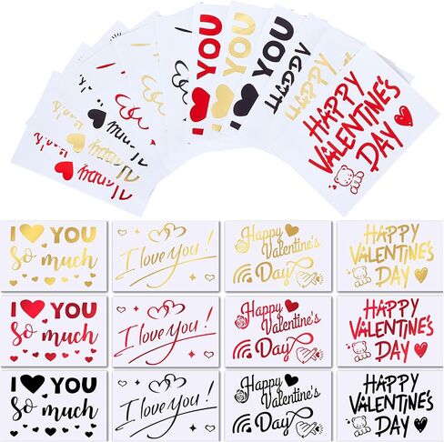 12 Pieces Happy Birthday Balloon Sticker Bobo Party Balloon Stickers PVC Letter Stickers Balloon Decals Birthday Paster for DIY Birthday Mother's Day Wedding Party Decoration Supplies (Classic) in Saudi Arabia