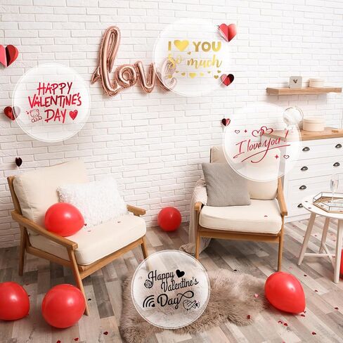 12 Pieces Happy Birthday Balloon Sticker Bobo Party Balloon Stickers PVC Letter Stickers Balloon Decals Birthday Paster for DIY Birthday Mother's Day Wedding Party Decoration Supplies (Classic) in Saudi Arabia