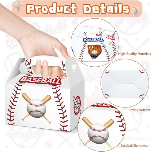 KALEFO Football Party Treat Boxes Touch Down Favor Box Football Party Decorations Sports Theme Rugby Snack Boxes Football Themed Party Supplies（12 Pcs in Saudi Arabia