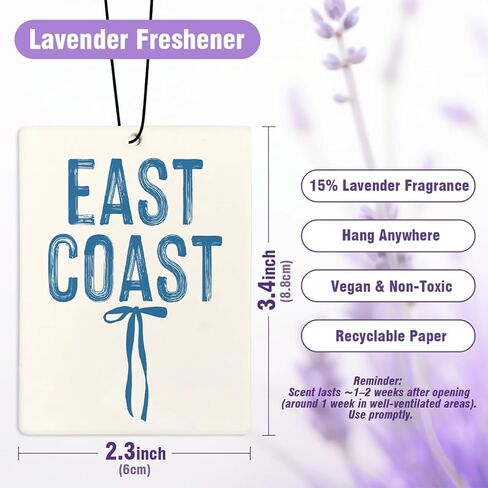 معطر هواء للسيارة من Preppy Beachy Seashell East Coast معلق 3 قطع، معطر هواء على شكل صدف ساحلي لدرج خزانة السيارات أو الكتب، ملحقات سيارة لطيفة، هدايا ديكور مرآة للنساء in Kuwait