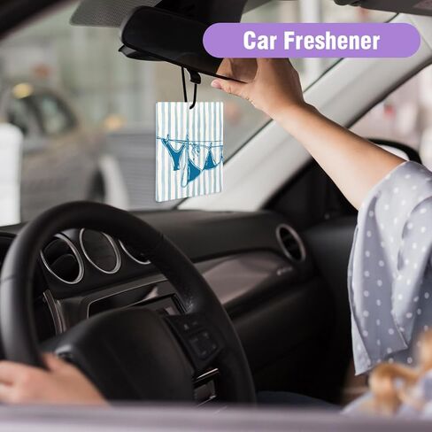 معطر هواء للسيارة من Preppy Beachy Seashell East Coast معلق 3 قطع، معطر هواء على شكل صدف ساحلي لدرج خزانة السيارات أو الكتب، ملحقات سيارة لطيفة، هدايا ديكور مرآة للنساء in Kuwait