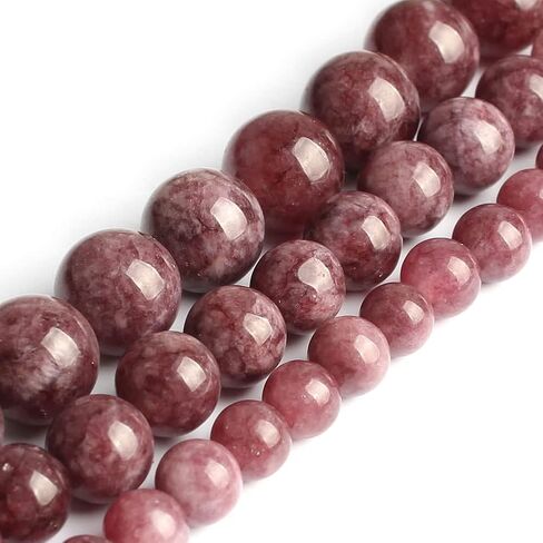 Yochus 60pcs Flame Yooperlite Beads，6mm Healing Energy Power Natural Stone Round Loose Beads for Jewelry Making Earring Necklace DIY Crafts in Saudi Arabia