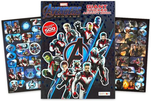 مجموعة كتب التلوين الرائعة من Marvel Avengers مع ملصقات (3 كتب ضخمة - أكثر من 300 ملصق في المجمل تضم Captain America وThor وHulk وIron Man والمزيد) in Kuwait