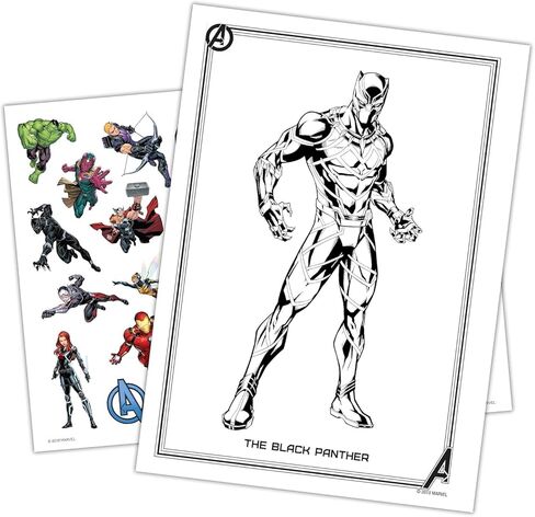 مجموعة كتب التلوين الرائعة من Marvel Avengers مع ملصقات (3 كتب ضخمة - أكثر من 300 ملصق في المجمل تضم Captain America وThor وHulk وIron Man والمزيد) in Kuwait