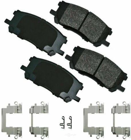 Akebono Brakes - Brake Pad Set - Superior initial effectiveness with no required break-in period, 1 Year limit warranty (AC1005A), grey (ACT1005A) in Saudi Arabia