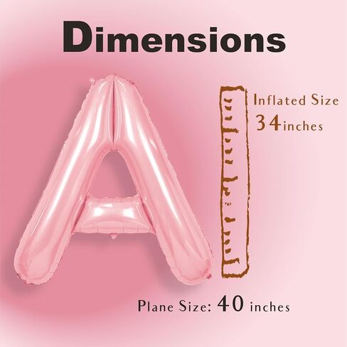 SUWEN 40 Inch Large Pink 30 Balloon Numbers Big Foil Helium Number Balloons 0-9 Jumbo Happy 30th Mylar Birthday Party Decorations for Women Anniversary Party Supplies in Saudi Arabia