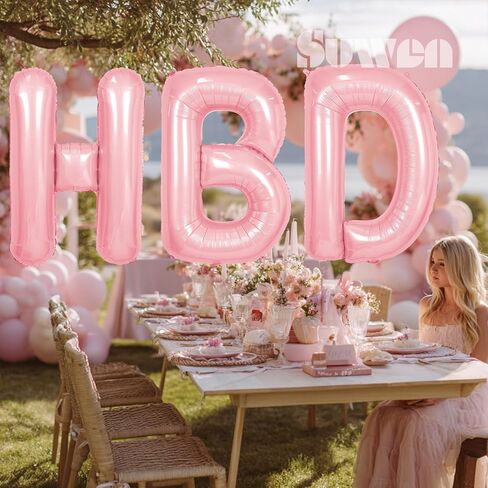 SUWEN 40 Inch Large Pink 30 Balloon Numbers Big Foil Helium Number Balloons 0-9 Jumbo Happy 30th Mylar Birthday Party Decorations for Women Anniversary Party Supplies in Saudi Arabia