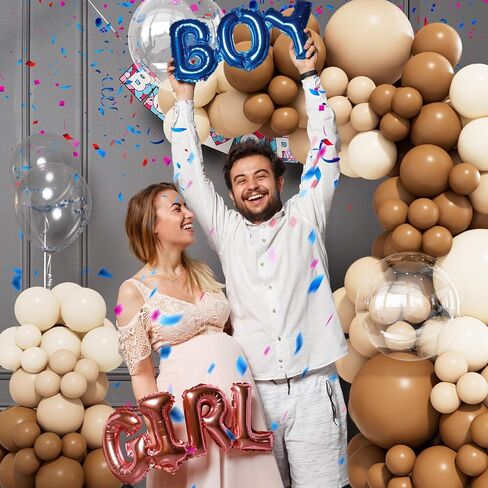 158 قطعة طقم قوس بالون بني نيتورال بالون جارلاند طقم قوس بأحجام مختلفة بني بيج عاري تان أبيض بالونات رملية لدب نيتورال زينة استحمام الطفل حفل زفاف وحفلات أعياد الميلاد in Kuwait