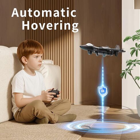 طائرة بدون طيار إسفنجية للتحكم عن بعد من XOS، طائرة RC حيلة طائرة مقاتلة RC مع ضوء LED، قلاب 360 درجة، 9 وظائف للأطفال والبالغين والأولاد in Saudi Arabia