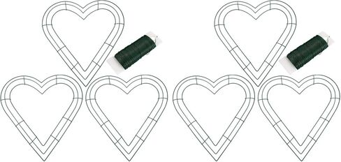 3pcs Heart Wire Wreath Frame, Metal Flower Wreath Frames Green Floral Wire Wreath Frames for New Year Valentines Day Wedding Spring Garden in Saudi Arabia