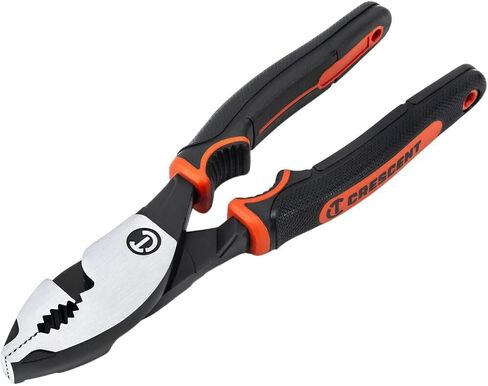 Crescent Z2 Dual Material Slip Joint Pliers - Cushion Grip Wire Cutter Hand Tool for Home Improvement & Repair - 6" - HTZ26CG in Saudi Arabia