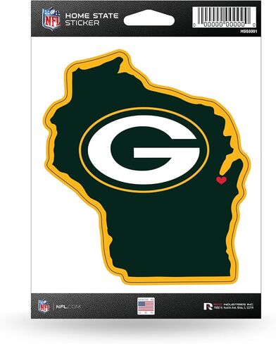 Rico Industries NFL Football Washington Commanders 5" x 7" Home State Decal in Saudi Arabia