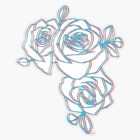 Halsey Roses Sticker Bumper Sticker Vinyl Decal 5" in Saudi Arabia