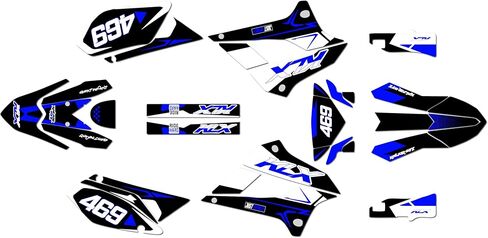 مجموعة رسومات لـ Kawasaki KLX250 2008-2020 وKLX300SM 2021-2023 Evader Series Green-Shift 16 Mil - On/Off The Road - ملصق Dirt Pit Bike، ملصق Dirtbike Motocross بدون بلاستيك in Kuwait