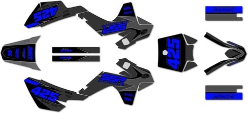 مجموعة رسومات لـ SSR SR70 وSR110 وSR125 (2021+) سلسلة Screech Smoke 9 Mil - Easy Go - ملصق دراجة نارية Dirt Pit Bike، ملصق سباق Dirtbike ملحقات موتوكروس بدون بلاستيك in Kuwait