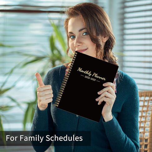 Monthly Planner 2026-2027, 18 Months Calendar Book from JAN 2026 - JUN 2027 with Habit Tracker, Goals,To -Do List, Summary & Monthly Review,Waterproof Cover Twin-Wire Binding 8.5" x 11", Black in Saudi Arabia