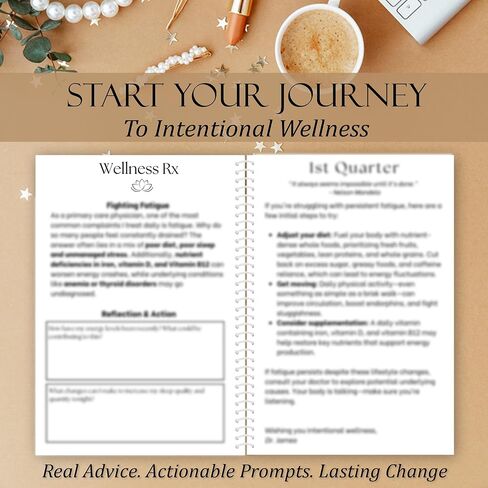 Thrive: Mind & Body Wellness Planner | 52 Week Undated Planner | Healthy Habit Tracker with Guided Prompts | Physician Tips for Mind and Body Wellness in Saudi Arabia