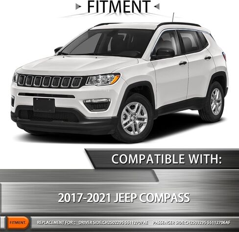 Headlights Assembly Compatible with Jeep Compass 2017-2021, Headlamp Right Passenger Side Replacement CH2503295 55112706AF in Saudi Arabia