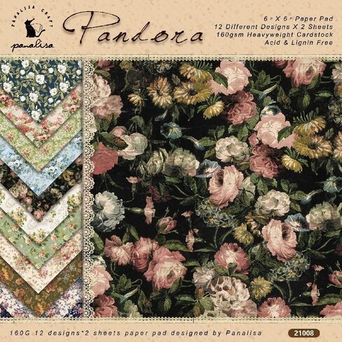 24 Sheets Flower Craft Paper Pads Cutting Dies Art Background Origami Scrapbooking Card Making in Saudi Arabia